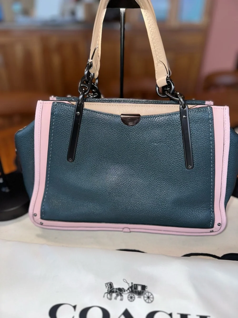 Coach Dreamer Satchel 31633 • Aurora Multi Colorblock Leather • Like New 🌸 - Picture 5 of 14